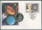 UdSSR 1 Rubel Numisbrief auf den Raketenpionier 'Konstantin Ciolkovskij' -