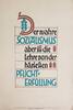 Deutsches Reich NSDAP 'Wochenspruch' mit Propagandaspruch bzgl. 'Sozialismus' -