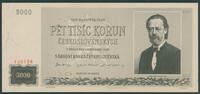 CSSR 5000 Kor. Pi. 75a 'Pet Tisíc Korun - Bedr. Smetana' OHNE Lochung -
