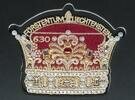 Liechtenstein 6,30 Fr. '300 Jahre Fürstentum Liechtenstein' gestickte Krone mit Zertifikat -
