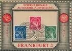Berlin 10-30 Pfg. 68-70 'Währungsgeschädigtensatz' auf dekorativer Sonderkarte der IAA Frankfurt -