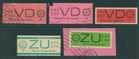 DDR - Dienst Dienstmarken für Vertauliche Dienstsachen sowie Zustellungsurkunden komplett -