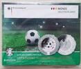 Bundesrepublik Deutschland 11 Euro 'Krumme' Sonder-Nominale zur Fußball-EM in Spiegelglanz in Einzel-OVP -