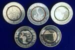 Bundesrepublik Deutschland 5x 5 Euro „Klimazonen der Erde“ komplette Serie aller 5 Münzen mit Polymerring -