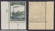 Deutsches Reich 6 Pfg. 100 Jahre Deutsche Eisenbahn mit Plattennummer 1 und Formnummer 2