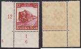 Deutsches Reich 12 Pfg. 100 Jahre Deutsche Eisenbahn mit Plattennummer 3 und Formnummer 6