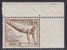 Deutsches Reich 3 Pfg. Sommerolympiade Berlin Reckturner mit Plattennummer 1