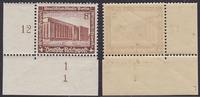 Deutsches Reich 8 Pfg. Winterhilfswerk Moderne Bauten, Bogenecke mit Formnummer 1
