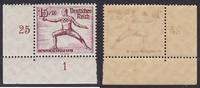 Deutsches Reich 15 Pfg. Sommerolympiade Berlin Fechter mit Plattennummer 2