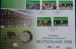 Bundesrepublik Deutschland 10 € Fußball WM 2006 NUMISBRIEF mit kpl. Briefmarkensatz
