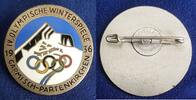 Deutsches Reich Garmisch-Partenkirchen - 'Winterolympiade' offizielles Abzeichen an Nadel -