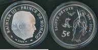 Monako 5 Euro Fürst Rainier III. - Monacos 2. offizielle Euro-Silbermünze 'Sainte Dévote' -