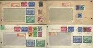 SBZ-Bezirkshandstempel 2-84 Pfg. Bezirk 16 OPD Erfurt kompl. Leitsatz ohne 'helle 60' auf 7 Briefen -
