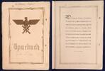 Deutsches Reich 1000,- RM Luftwaffe - Hermann-Göring-Sparbuch für Waisen gefallener Flieger -