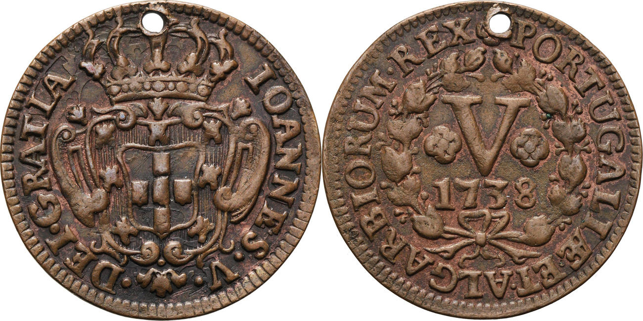 Portugal 5 Reis 1738 EF | MA-Shops