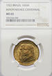 Brazil 1000 Reis 1922 NGC MS 65