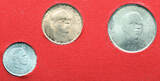 Rwanda Mint Set 1, 5, 10 Francs 1964, 1965, 1969 UNC