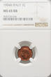 Italy Centesimo 1904 R Vittorio Emanuele III 1900-1946 NGC MS 65 RB