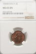 Italy 2 Centesimi 1900 R Umberto I 1878-1900 NGC MS 65 BN