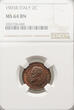 Italy 2 Centesimi 1903 R Vittorio Emanuele III 1900-1946 NGC MS 64 BN