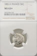 France 50 Centimes 1881 A NGC MS 63+
