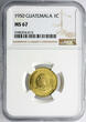 Guatemala 1 Centavo 1950 NGC MS 66