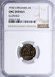 Lithuania 2 Centai 1936 NGC UNC Details