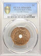 French Indo-China Cent 1922 Poissy PCGS MS 64 BN