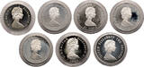 Commonwealth Set 7 x 1 Crown 1980 80th Birthday of the Queen Mother Proof