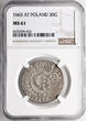 Poland, Jan Kazimierz Tymf (1 Zloty) 1663 AT Krakow mint NGC MS 61