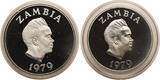 Zambia Proof Set of 5 and 10 Kwacha 1979 Proof