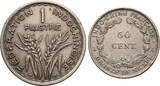 French Indo-China Set: 50 Cents, 1 Piastre 1946-1947 aVF