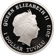 Tuvalu 1 Dollar 2012 Polar Bear - colorized Proof