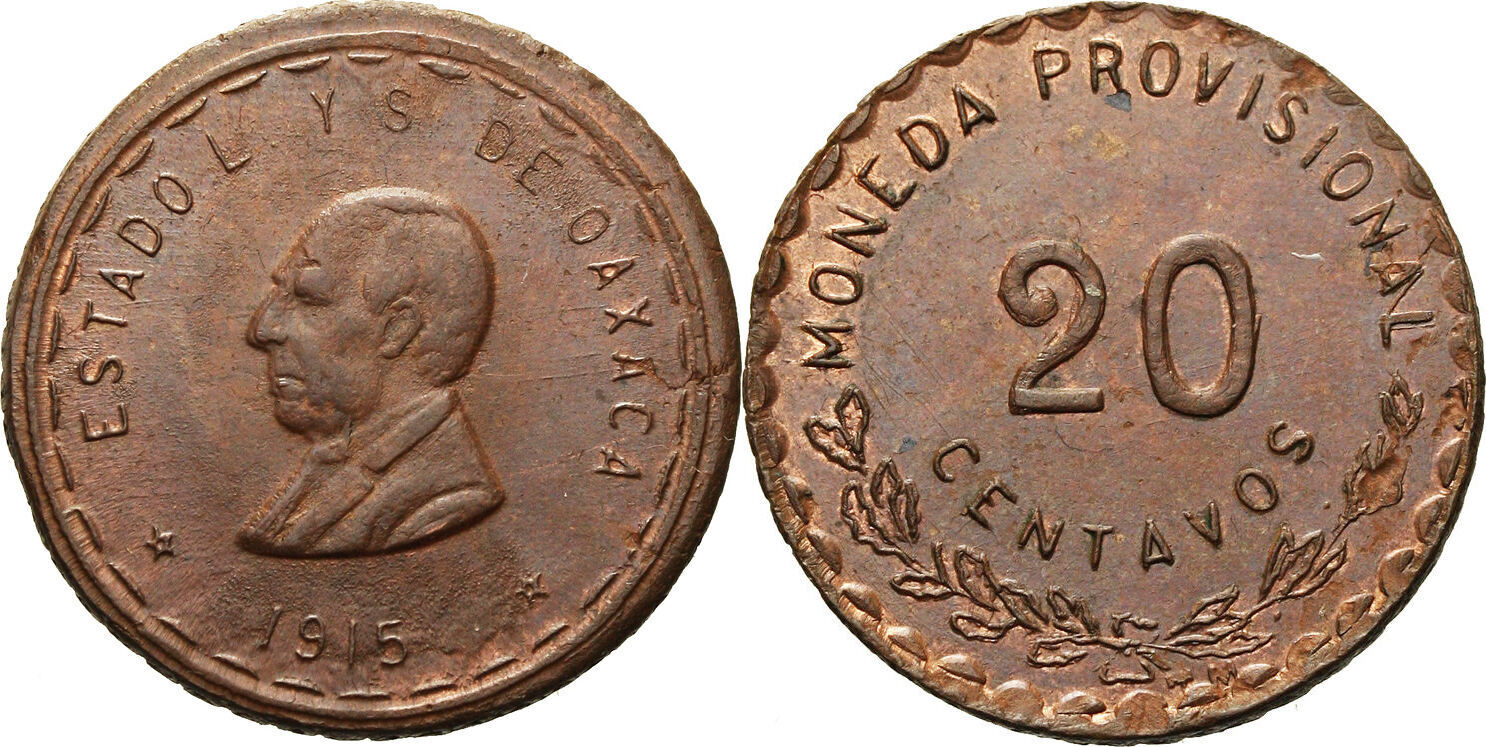 Mexico - Oaxaca 20 Centavos 1915 UNC | MA-Shops