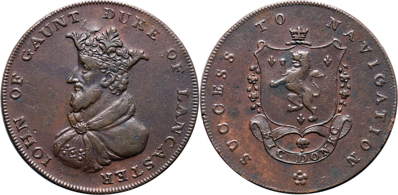 Great Britain. Lancashire, Lancaster 1/2 Penny Token 1794 John of
