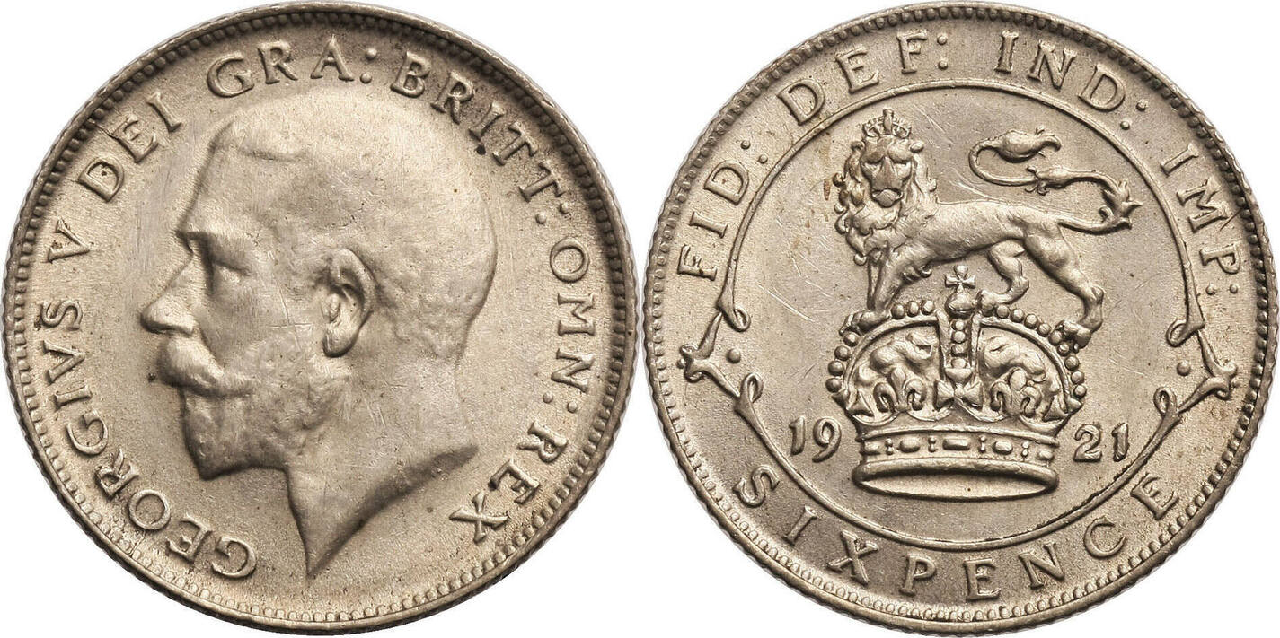 Great Britain 6 Pence 1921 George V XF | MA-Shops