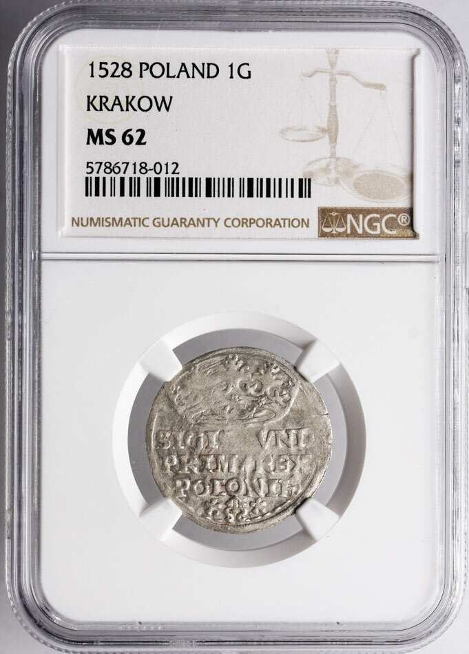 Poland Grosz (Groschen / Penny) 1528 Zygmunt I Stary 1506-1548 NGC