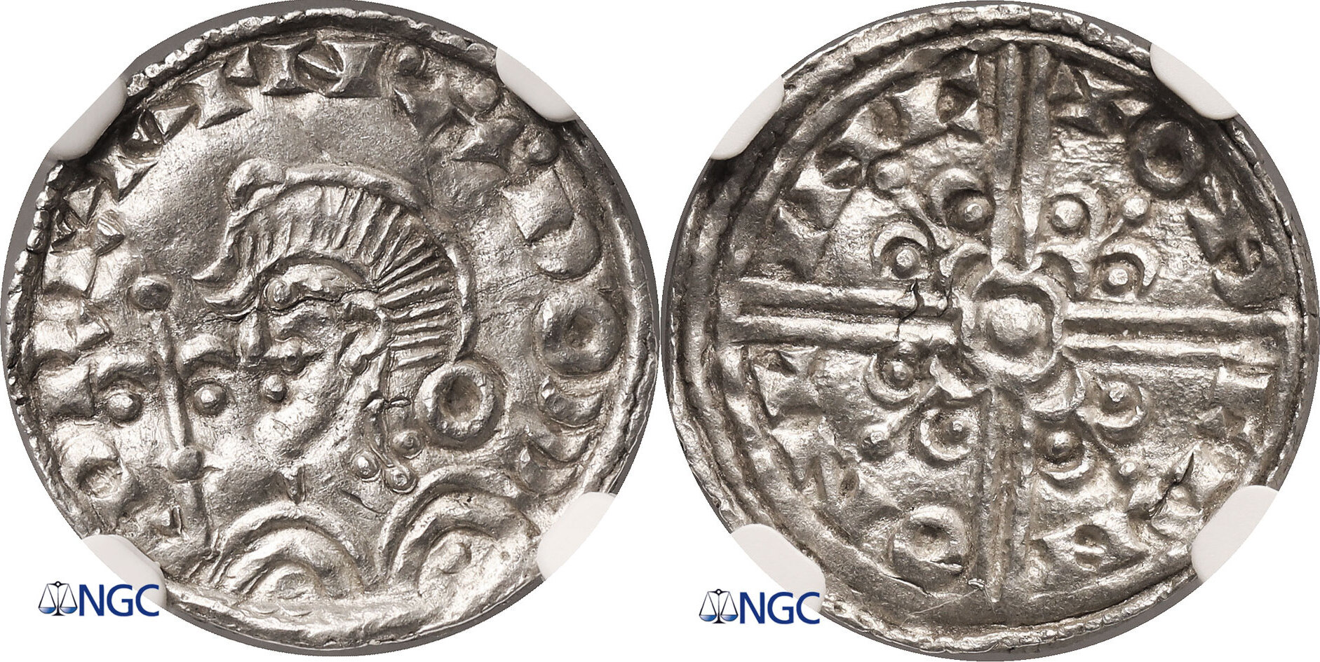 England / AngloSaxons Penny, Long Cross and fleur de lis type 1036