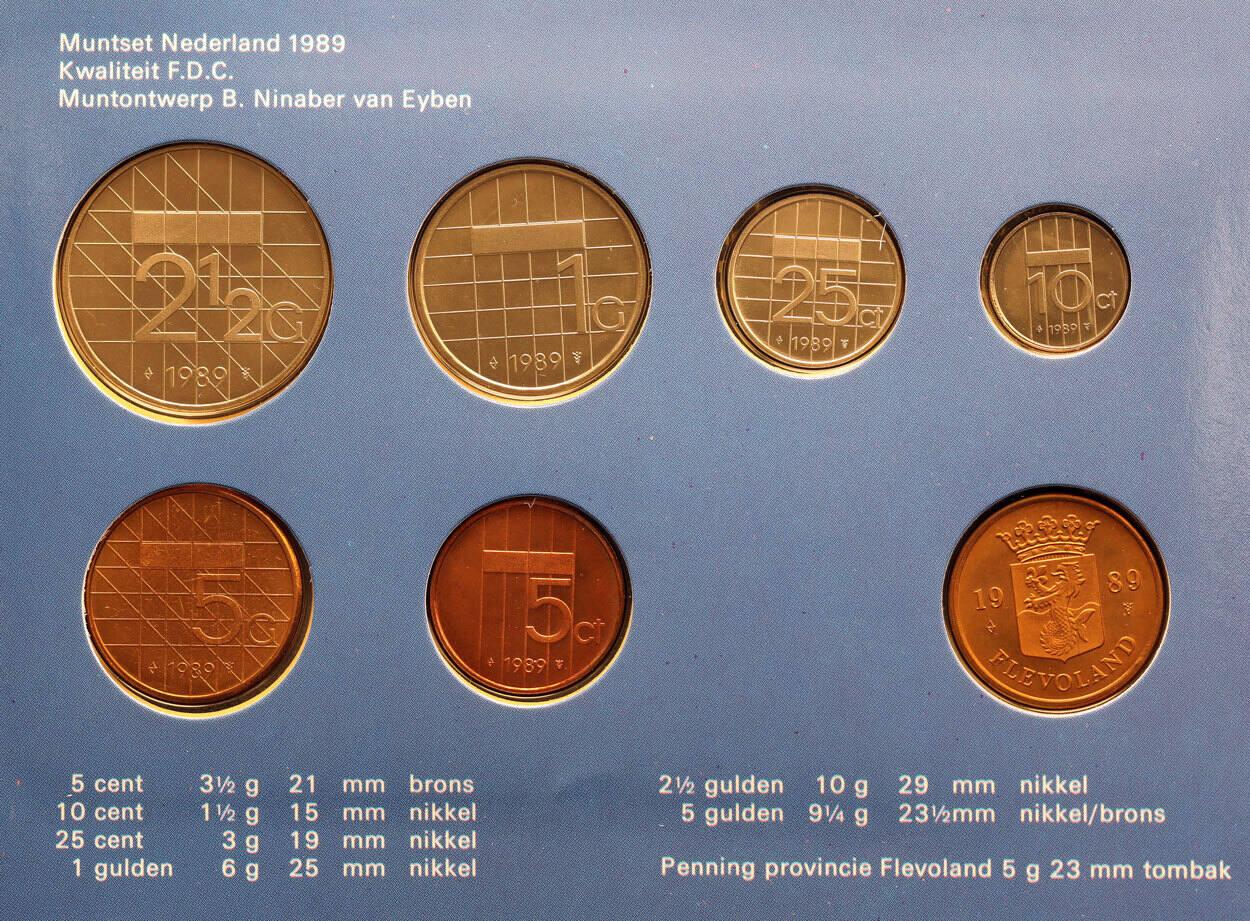 Netherlands Mint Coin Set 1989 BU