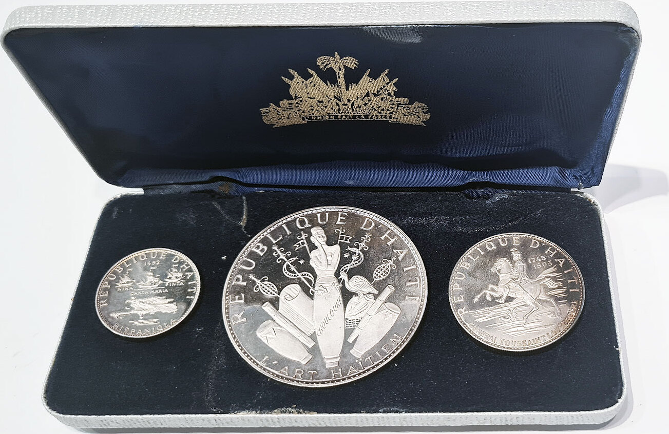 Haiti Set 5, 10, 25 Gourdes 1967 IC Anniversary of the Revolution