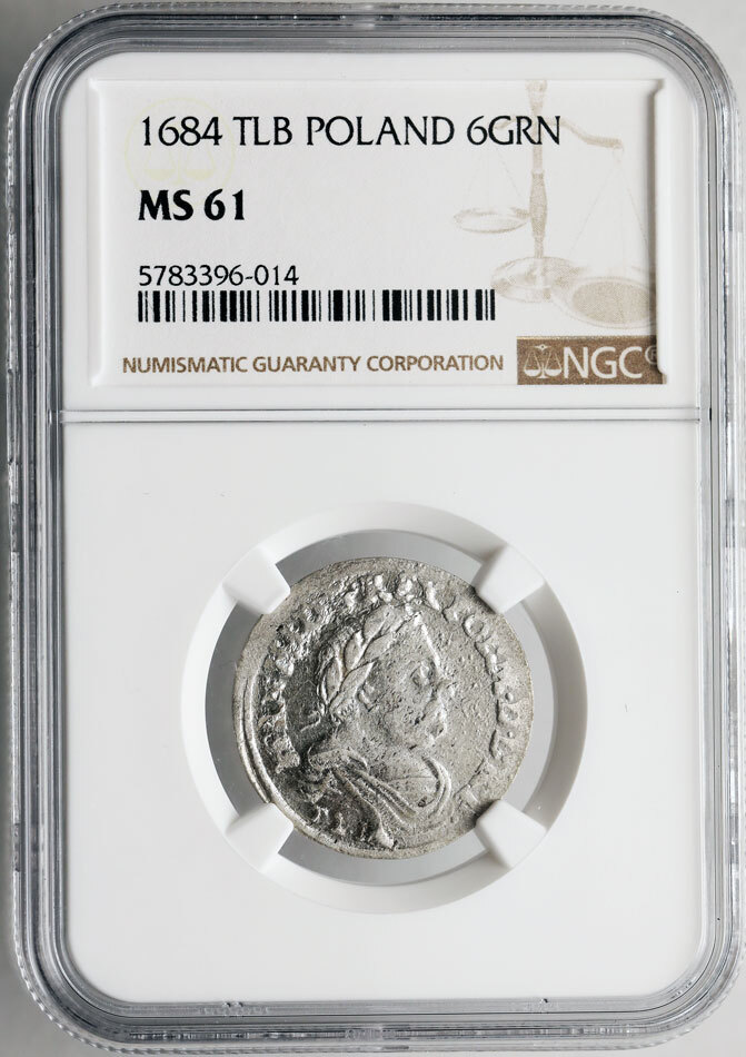 Poland, Jan III Sobieski Szostak (6 Groschen) 1681 NGC MS 61 | MA