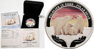 Tuvalu 1 Dollar Polar Bear - colorized -