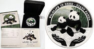 Tuvalu 1 Dollar Giant Panda - colorized -