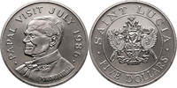Saint Lucia 5 Dollars Papal Visit - John Paul II -