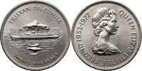 Tristan da Cunha 25 Pence / 1 Crown 25th anniversary of Queen Elizabeth's coronation -