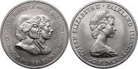 Falkland Islands 50 Pence / 1 Crown Wedding of Prince Charles and Lady Diana -