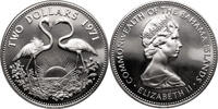Bahamas 2 Dollars two flamingos -