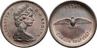 Canada, Elizabeth II 1 Cent Confederation - Canadian Centennial -