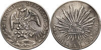 8 Reales 1893 Mo AM Mexico, First Republic  ss