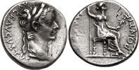 Roman Empire. Tiberius AR Denarius Lugdunum -